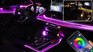 Car Interior Ambient Lighting Atmosphere light installation on CHR by ProAuto [upl. by Jallier]