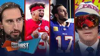 Does Josh Allen dethrone Patrick off Mahomes Mountain heading into Week 14  FIRST THINGS FIRST [upl. by Eriam]