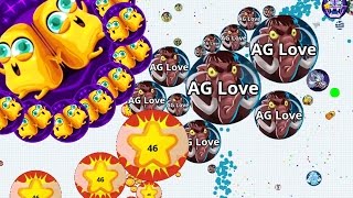 Agar io Epic STONE AGES Skin Painful Trick Split Solo Boss Agario Mobile Gameplay [upl. by Htesil]