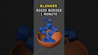 Rigid Bodies in 1 Minute  Blender Quickly blender 3d blender3d animation tutorial [upl. by Pris]