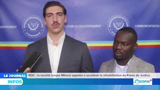 RDC LA SOCIETE TURQUE MILVEST APPELEE A ACCELERER LA REHABILITATION DU PALAIS DU PEUPLE [upl. by Scornik460]