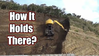 How Does This Excavator Hold Itself on the Cliff [upl. by Klemm]