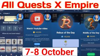 78 October All Quests Code X Empire  Riddle Of The Day  Rebus Of The Day  YouTube Video Code [upl. by Erhard]