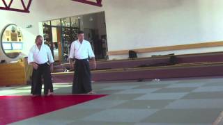 5 Kyu  Tachi Waza  Katate Dori Gyaku Hanmi  Shiho Nage Omote [upl. by Legnaros404]