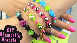 DIY Shamballa Bracelet How To Make Macrame Bracelets [upl. by Nolla]