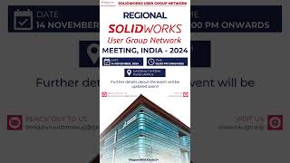 Regional SOLIDWORKS User Group Event India 2024 shorts solidworks [upl. by Eenahs]