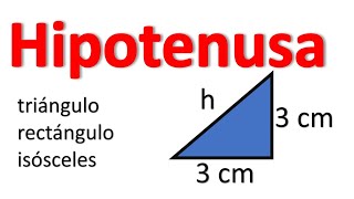 HALLAR LA HIPOTENUSA EN UN TRIÁNGULO RECTÁNGULO ISÓSCELES en asturiano AMIGUES [upl. by Inesita]