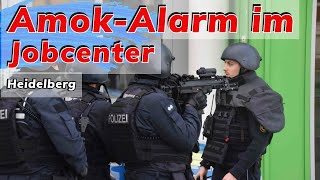 AmokAlarm im Jobcenter Heidelberg  Großeinsatz der Polizei [upl. by Colleen]