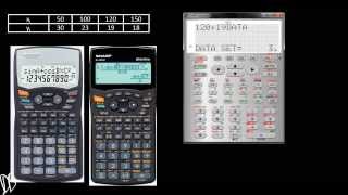 Mode Statistiques LINE  Sharp EL520 EL531 ELW531 [upl. by Leavitt]