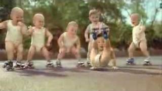 hilarious babies roller skating [upl. by Nairbal]