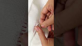 Sew a simple tarkashi border hardanger handembroidery tarkashi bordado Ricamo shorts short [upl. by Brookhouse324]