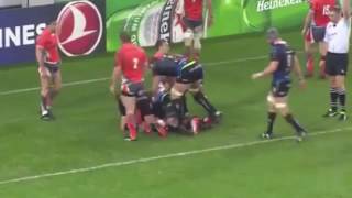 Justin Tipuric try vs Newcastle Falcons [upl. by Nannie]