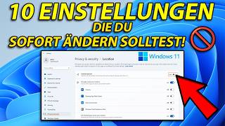 10 Windows Einstellungen die du SOFORT ändern solltest 🚫 Datenschutz amp Leistung verbessern [upl. by Yeung]