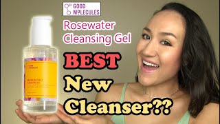 Good Molecules ROSEWATER Daily CLEANSING GEL Review [upl. by Esinrahs]