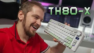 Epomaker TH80X Review amp Unboxing  Huge Knob amp LCD Display Gateron Black Switch Sound Test [upl. by Oderfla]