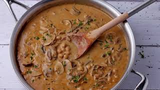 Lets cook creamed chickpeas and mushrooms [upl. by Lemaceon661]