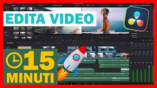 IMPARA a EDITARE VIDEO in 15 MINUTI  DaVinci Resolve per PRINCIPIANTI [upl. by Bick]