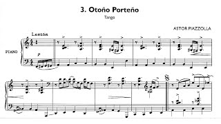 Astor Piazzolla Tango quotOtono Porteñoquot for piano with score [upl. by Kirst]