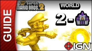 New Super Mario Bros 2  Star Coin Guide  World 2Castle  Walkthrough [upl. by Eardna956]