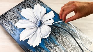 HUGE Textured Flower  Unbelievable Lacing  Swipe amp SIMPLE DIY Technique  AB Creative Tutorial [upl. by Keviv37]