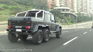 Brabus Mercedes G63 AMG 6x6 700 on the Street  Acceleration Sounds [upl. by Eriam708]