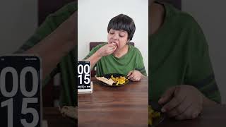 60 SECOND Roti Challenge  Roti Sabji Eating Challenge shorts eatingchallenge minkutinku [upl. by Annol]