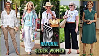 Natural Older Women OVER 50 60 70 👗Summer Fashion 2024 For Women [upl. by Nnaes]