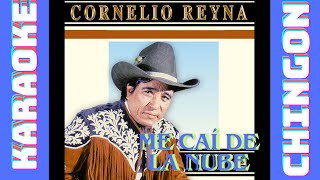 KARAOKE  Cornelio Reyna  Me Caí De La Nube [upl. by Aretse286]