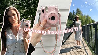 Instax Mini 11 🌸 unboxing 2024 ☁️ set up polaroid camera  accessories ⋆⭒˚｡⋆ [upl. by Nava]