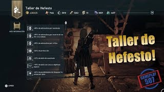 Herrero Secreto Cómo encontrar el TALLER DE HEFESTO en AC Odyssey Nuevos Grabados [upl. by Daggna]