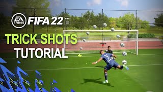 FIFA 22 TOP 5 FANCY TRICK SHOTS TO USE IN FUT 22  FANCY amp EFFECTIVE SKILLS TUTORIAL [upl. by Maurise]