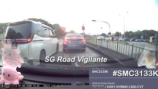 13nov2024 0 hougang ave 7 phv toyota voxy SMC3133k cut queue fail to form up to turn right [upl. by Vanzant]