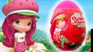 DibusYmas Strawberry Shortcake Surprise Egg Unboxing gift Candies stickers and toy [upl. by Neelahs552]