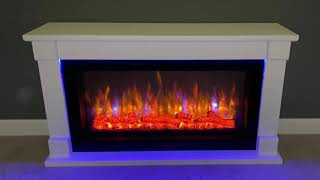 Suncrest Bradbury Ambience Electric Fireplace Suite [upl. by Neyu]