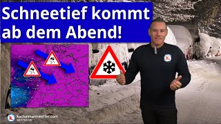 ⚠️ Kräftiger Schneefall  neues Schneetief ☃️ ab Dienstagabend [upl. by Acinoreb]