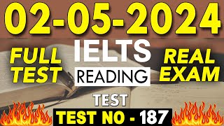 IELTS Reading Test 2024 with Answers  02052024  Test No  187 [upl. by Iney]