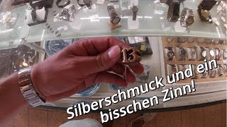 Zinn und Silberschmuck auf dem Trödelmarkt Ich finde einen guten Biker Ring [upl. by Tamar]