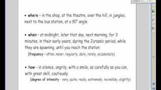 adverbials 7b  function and structure [upl. by Margaret]