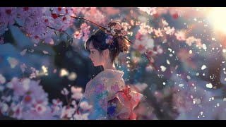 Dream of Moon Sakura  Beautiful Cherry blossom garden  Most Beautiful Video [upl. by Nairde]