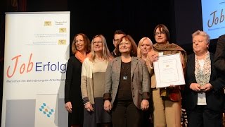 Stadt München erhält Inklusionspreis „JobErfolg 2015“ [upl. by Lorrayne989]