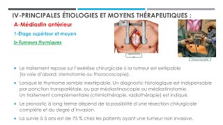 La pathologie tumorale médiastinale  Démarche Diagnostic et thérapeutique partie 2 [upl. by Rox]