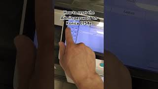 how to reset the admin password on a Konica c754e [upl. by Rennold]