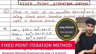 Fixed Point Iteration Method  Iteration method  Iteration method in Hindi  Numerical Method [upl. by Therine843]