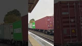 GBRf 66 712 with some intermodals at Oakham [upl. by Saixela]