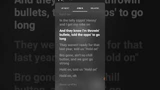 Lil Tjay Hold On lyrics trend hiphoplyrics liltjay holdon rap [upl. by Kahlil]