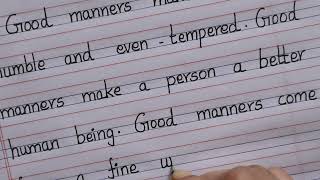 Good Manners  Neat and Clean handwriting  calligraphy  writing practice  English 103 [upl. by Nonez]