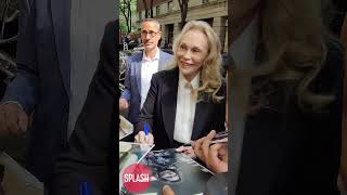 Faye Dunaway 83 Signs Autographs For Fans Outside Live With Kelly And Mark In New York City [upl. by Bellamy]