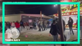 VIDEO Crowd leaving after 1 person shot at DeSoto County Fair [upl. by Yeta477]