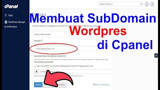 Cara Membuat SubDomain Website dengan mudah di CPANEL [upl. by Robena]