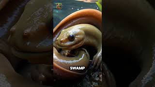 Crazy Creature Amphiuma nature wildlife facts shorts status amphibia sea [upl. by Rudy973]